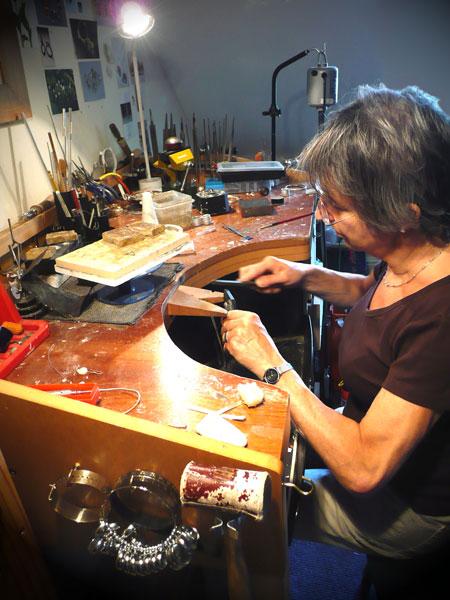 Leonie Bennett in her studio